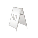 Plakatständer DIN A0 (Gesamtmaß: 89x141 cm), Aluminiumrahmen, Rückwand: Stahl 